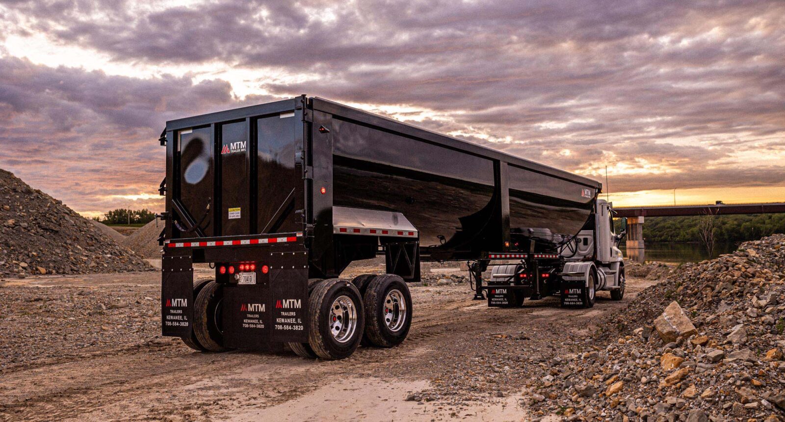 image of a trailer at sunset
