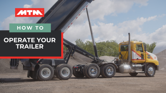 how to operate your end dump trailer