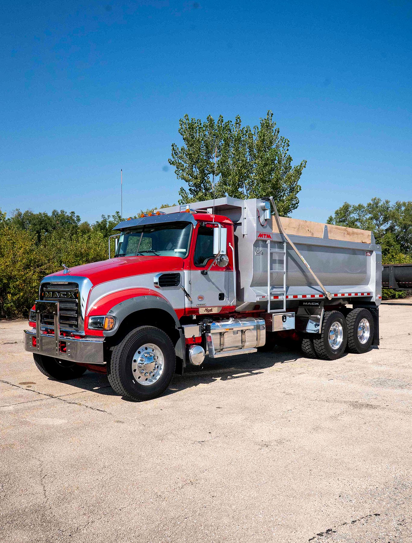 A truck with a new MTM Dump Body